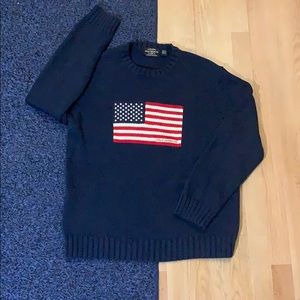Polo Jeans American Flag Cotton Sweater
